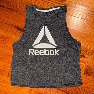 Reebok Charcoal tank top with open back small